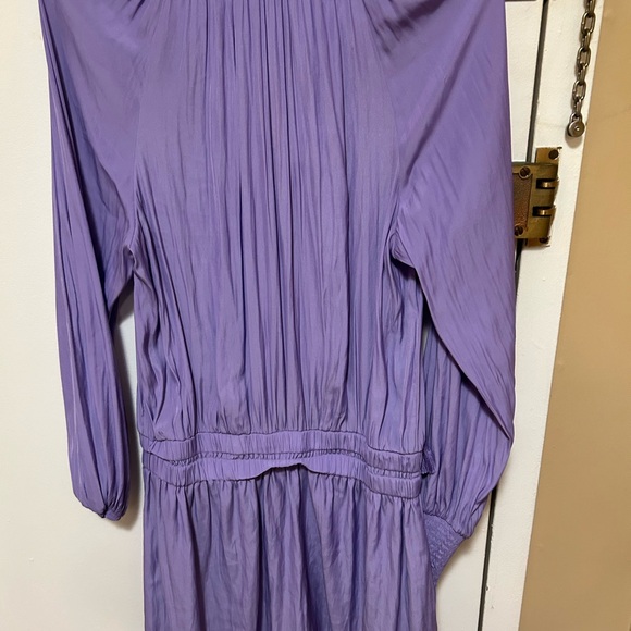 Ramy Brooks Brin tie neck dress in orchid. - Picture 5 of 7